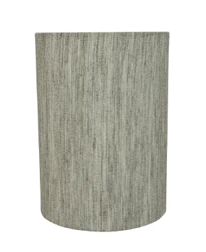 # 31274 Transitional Drum (Cylinder) Shaped Spider Construction Lamp Shade in Light Grey, 8" wide (8" x 8" x 11")