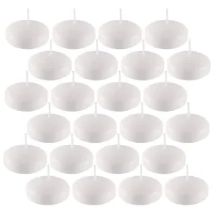 12 Pack Floating Candles, 3 Inch White Unscented Dripless Burning Candles, Simply Floating Candles, Special Events, Holiday Festivities, Party, Valentine's Day, Wedding (3 inch (12 Pack), White)