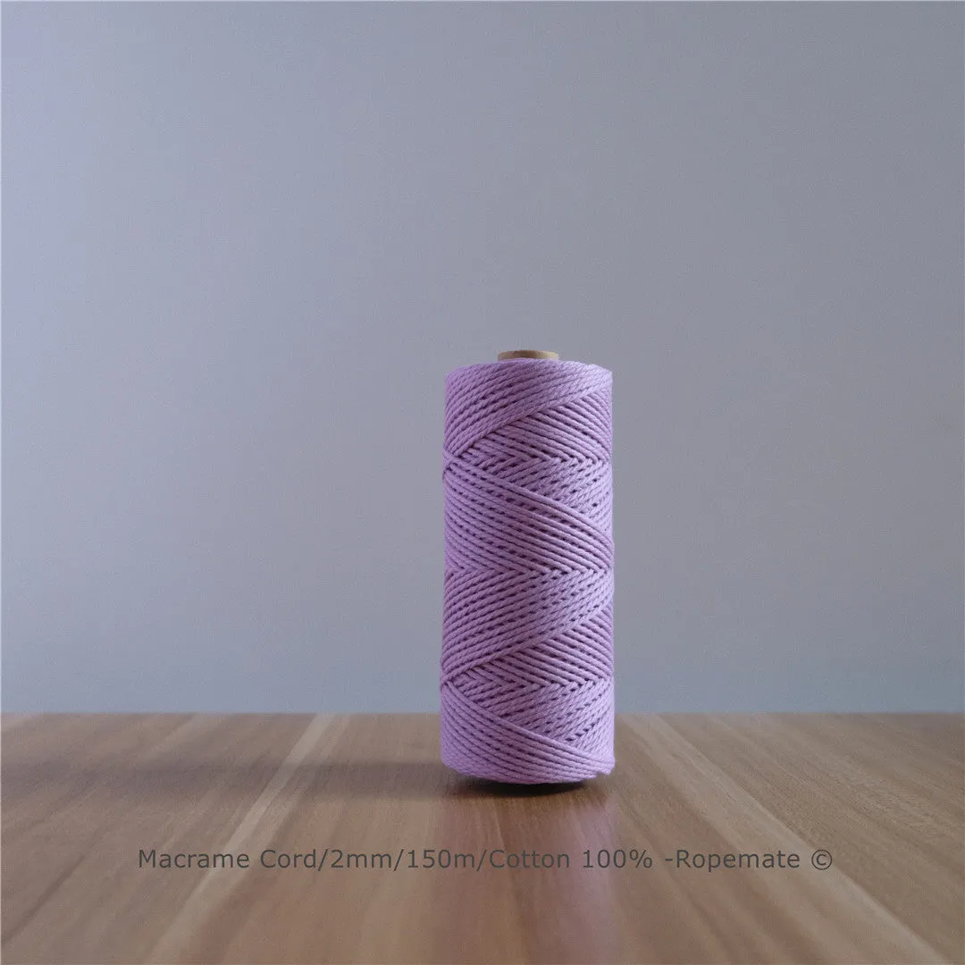 2MM MACRAME ROPE - OPERA MAUVE