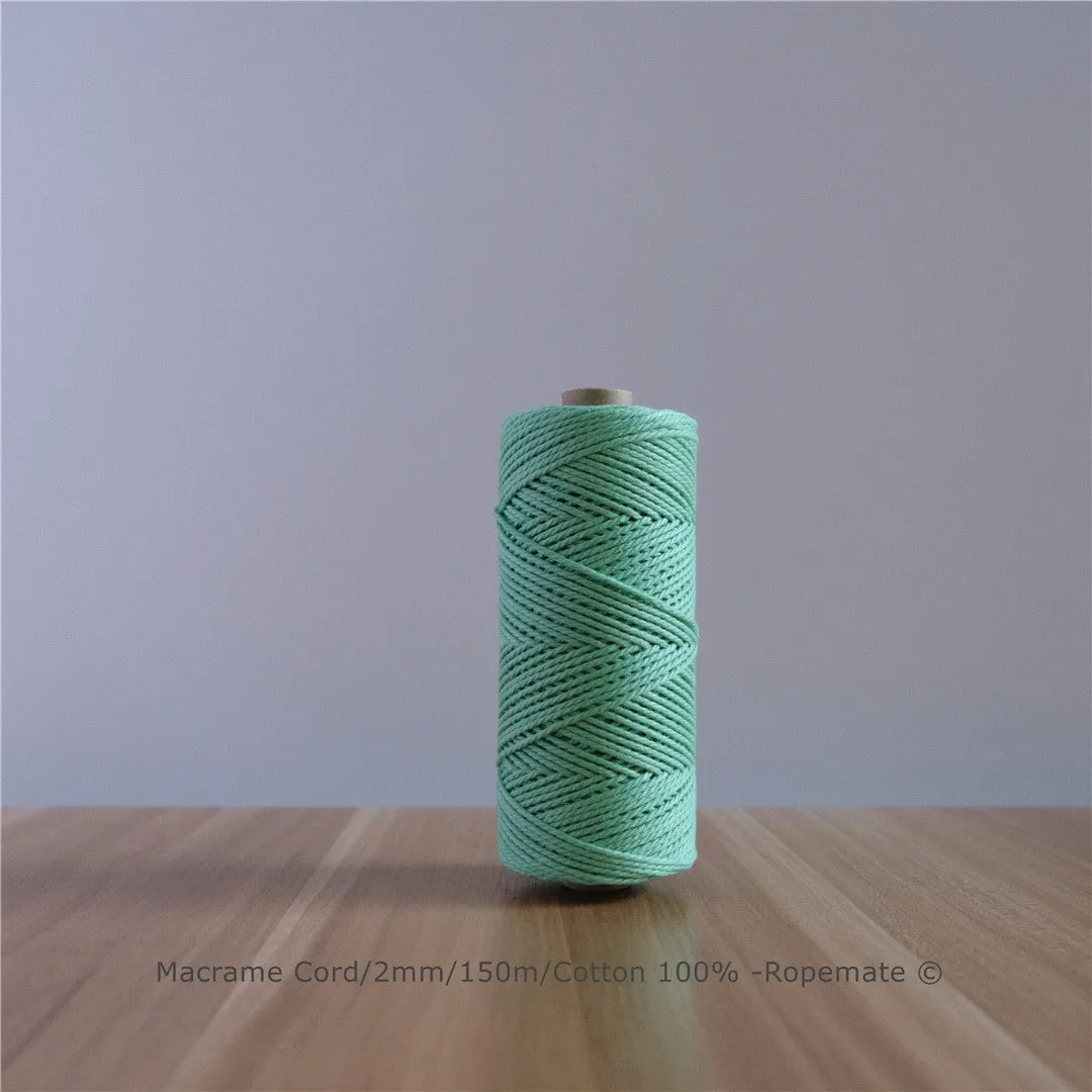 2MM MACRAME ROPE - PEA GREEN