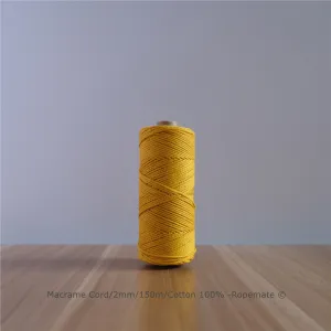 2MM MACRAME ROPE - SUNFLOWER