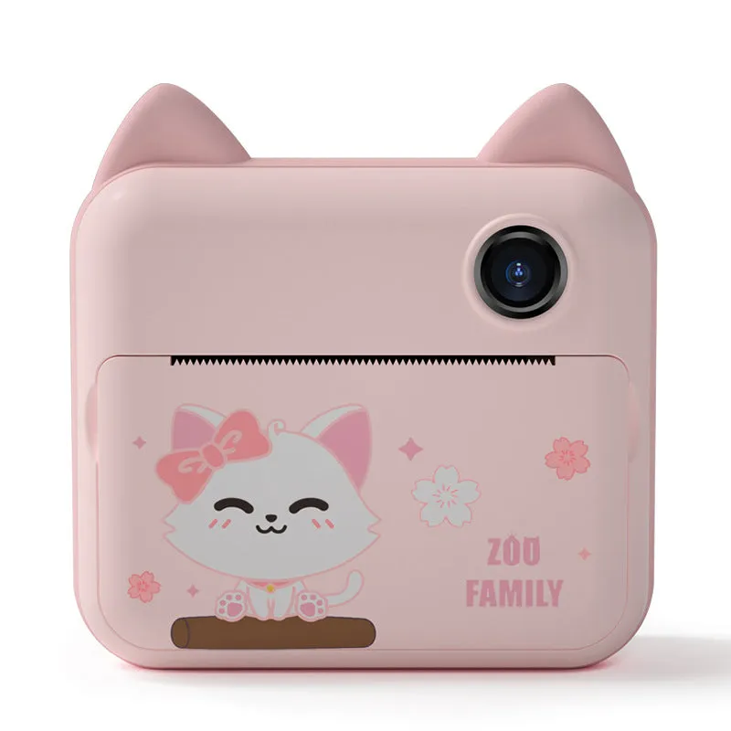 3-in-1 Cartoon Photography Children Print Camera with 32G Memory Card