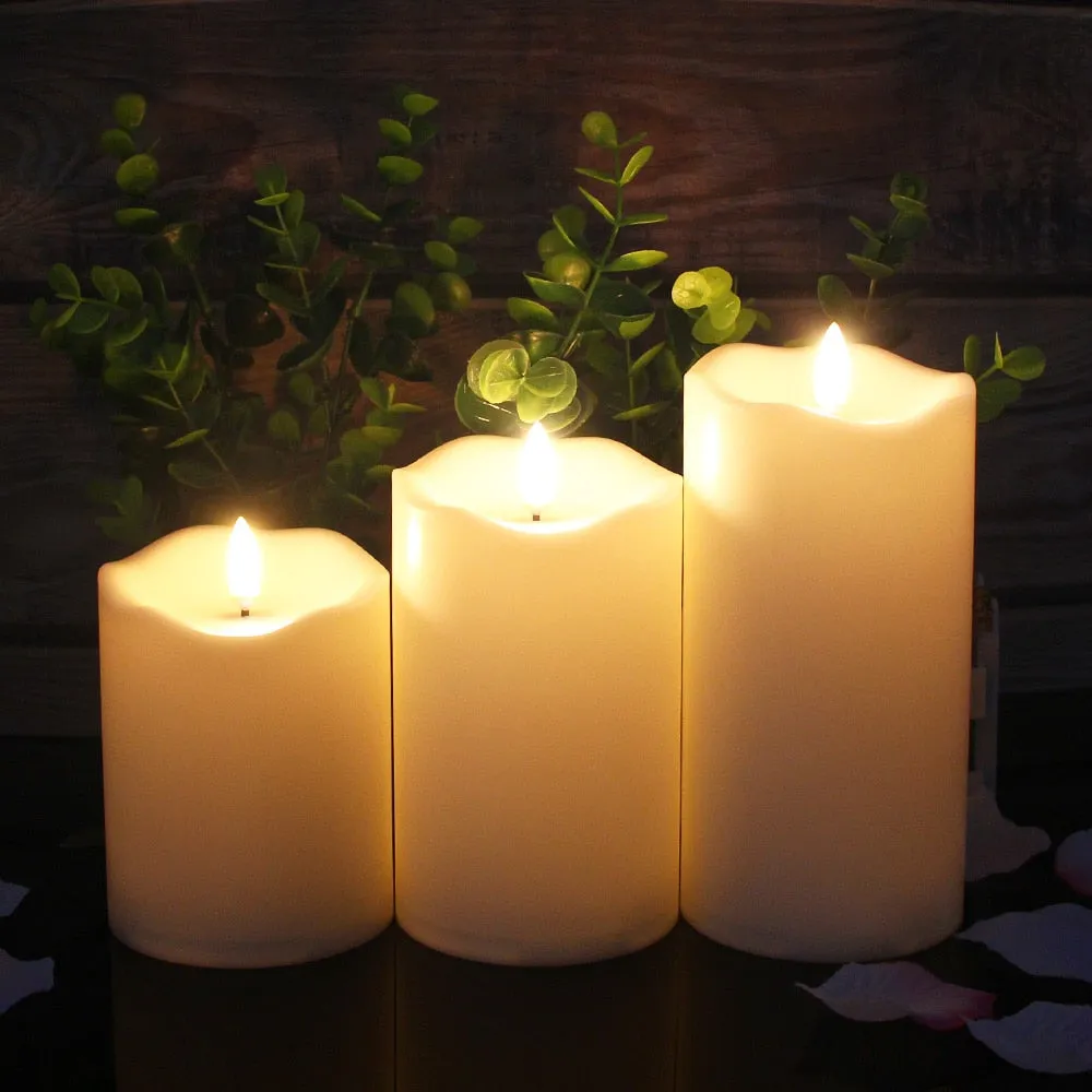 3Pcs Remote Control LED Flameless Candle