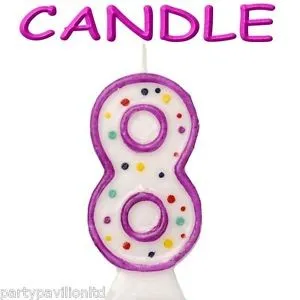 8th Birthday Cake Candle