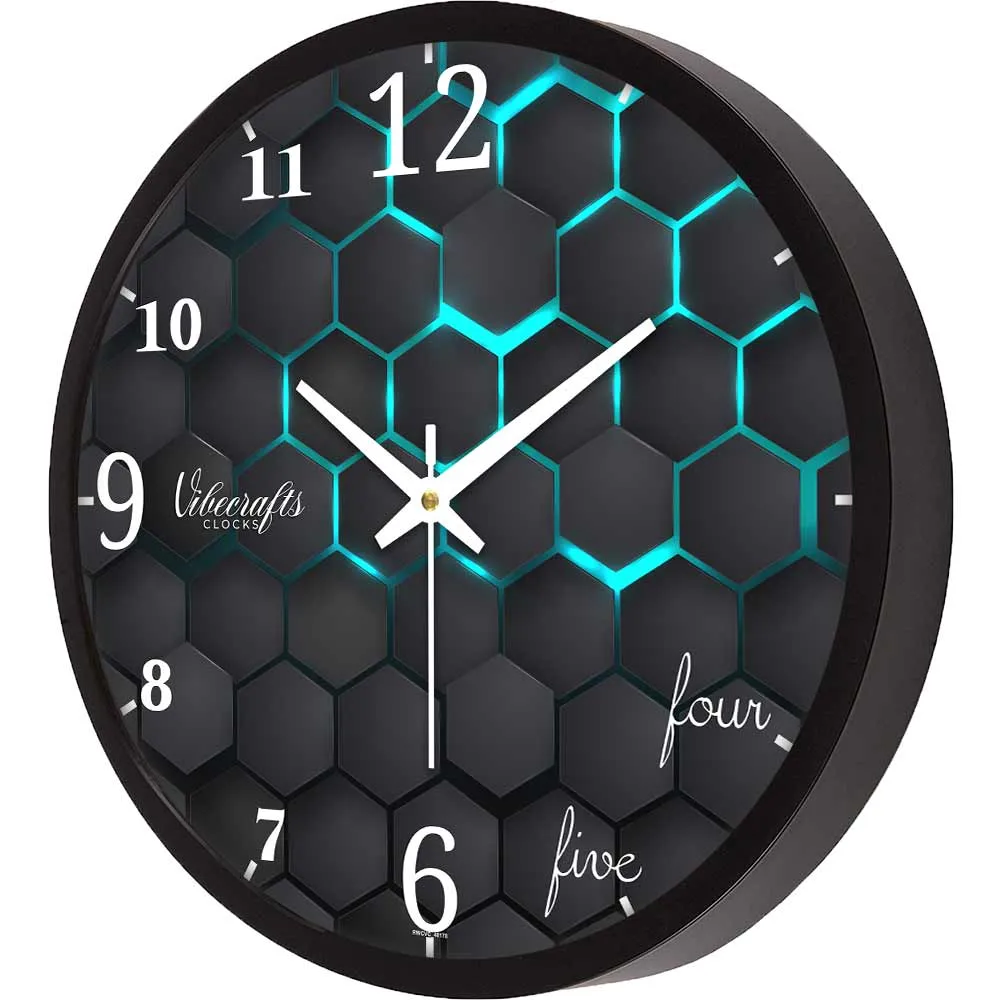 Abstract Hexagonal Designer Wall Clock