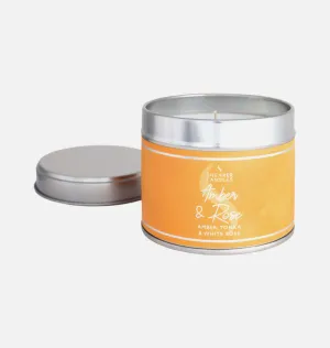 Amber and Rose Large Tin Candle