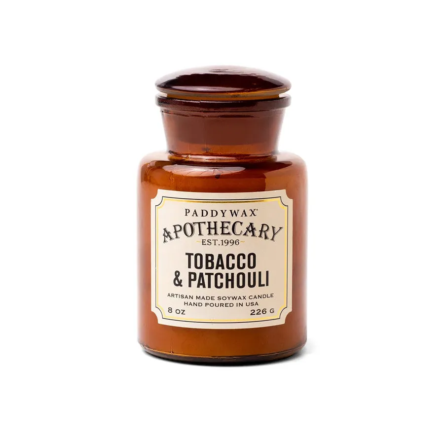 Apothecary Soy Wax Candle - Tobacco & Patchouli