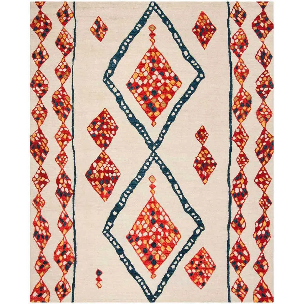 Aspen Ivory/Red/Multi Area Rug