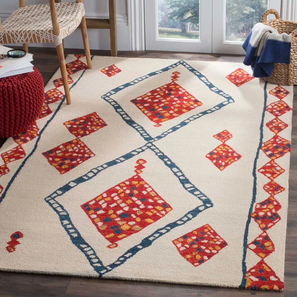 Aspen Ivory/Red/Multi Area Rug