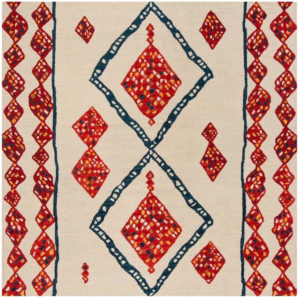 Aspen Ivory/Red/Multi Area Rug