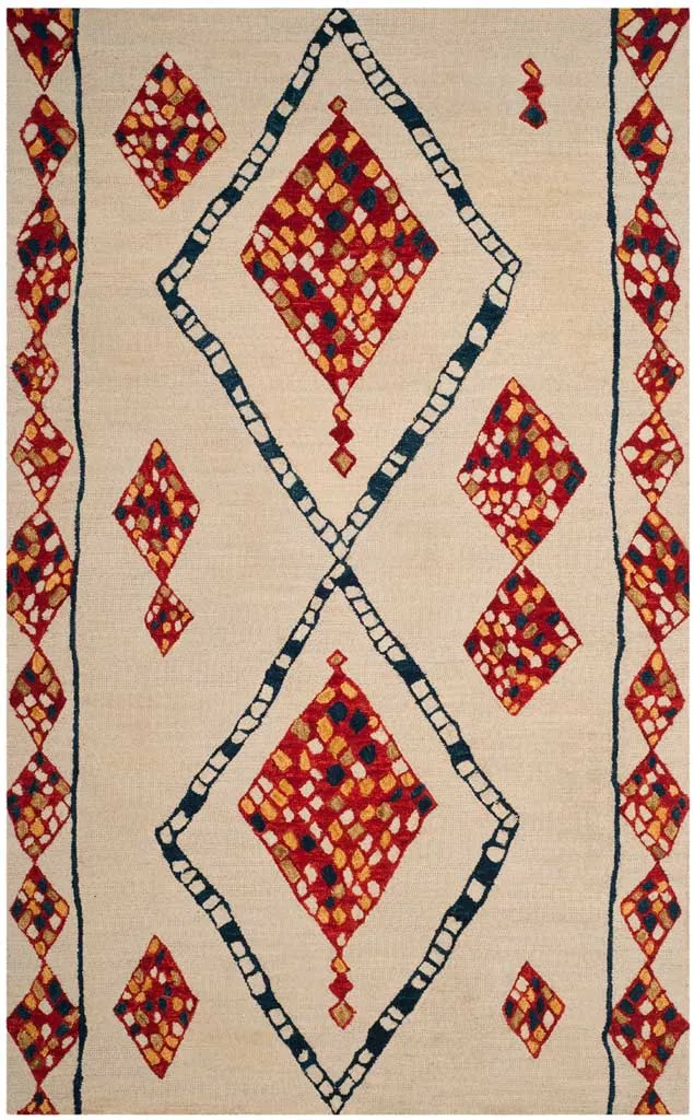 Aspen Ivory/Red/Multi Area Rug