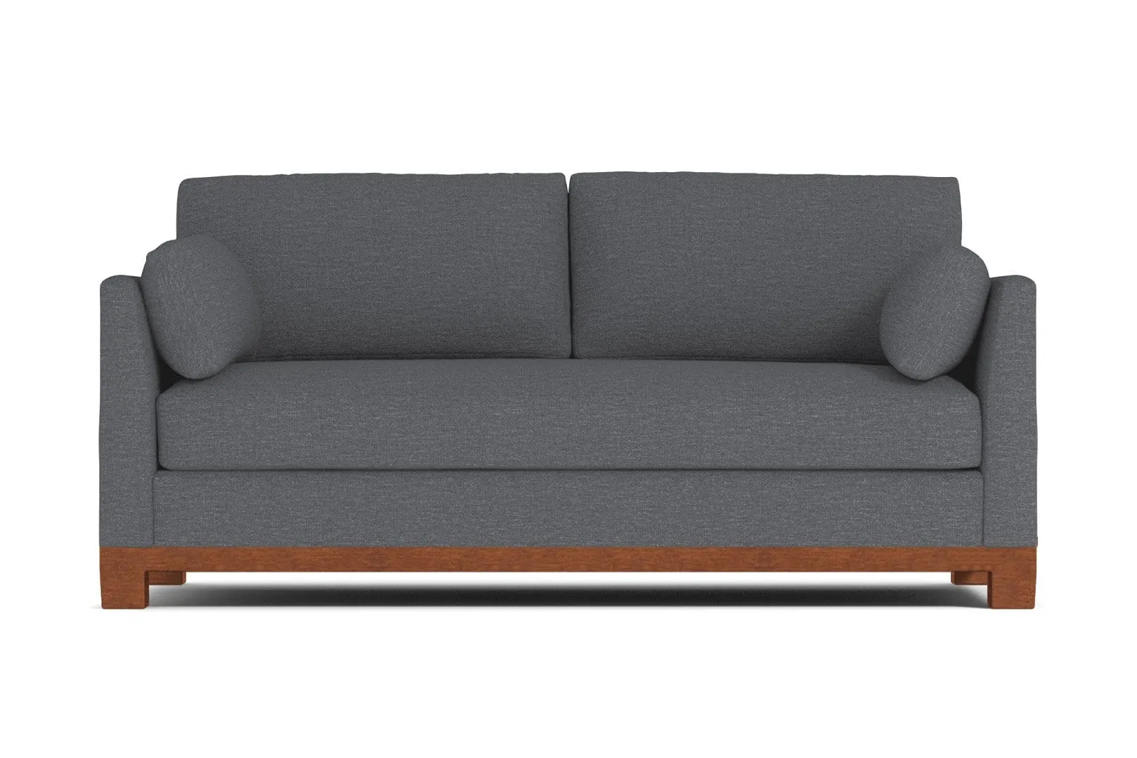 Avalon Queen Size Sleeper Sofa Bed :: Leg Finish: Pecan / Sleeper Option: Memory Foam Mattress