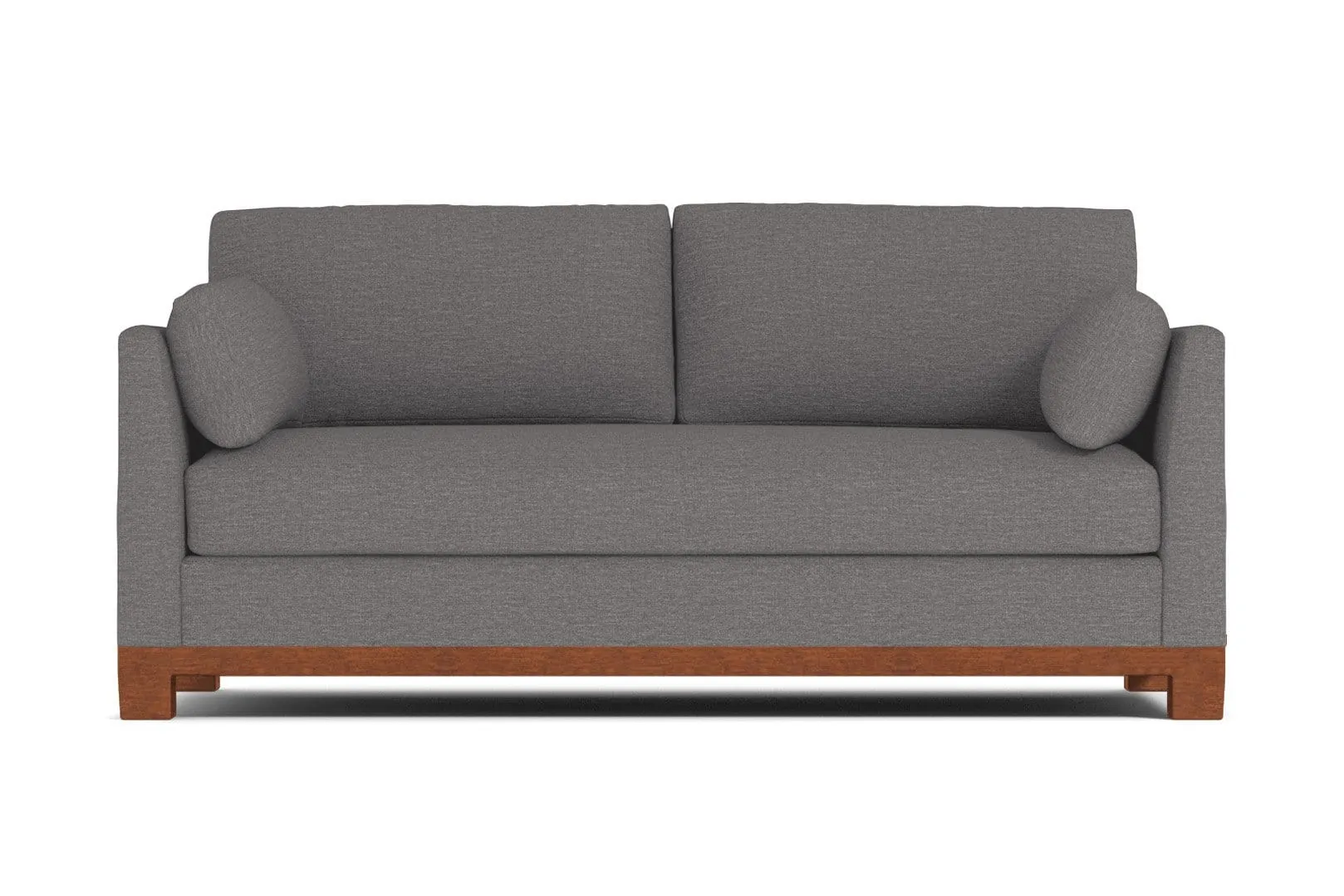 Avalon Queen Size Sleeper Sofa Bed :: Leg Finish: Pecan / Sleeper Option: Memory Foam Mattress