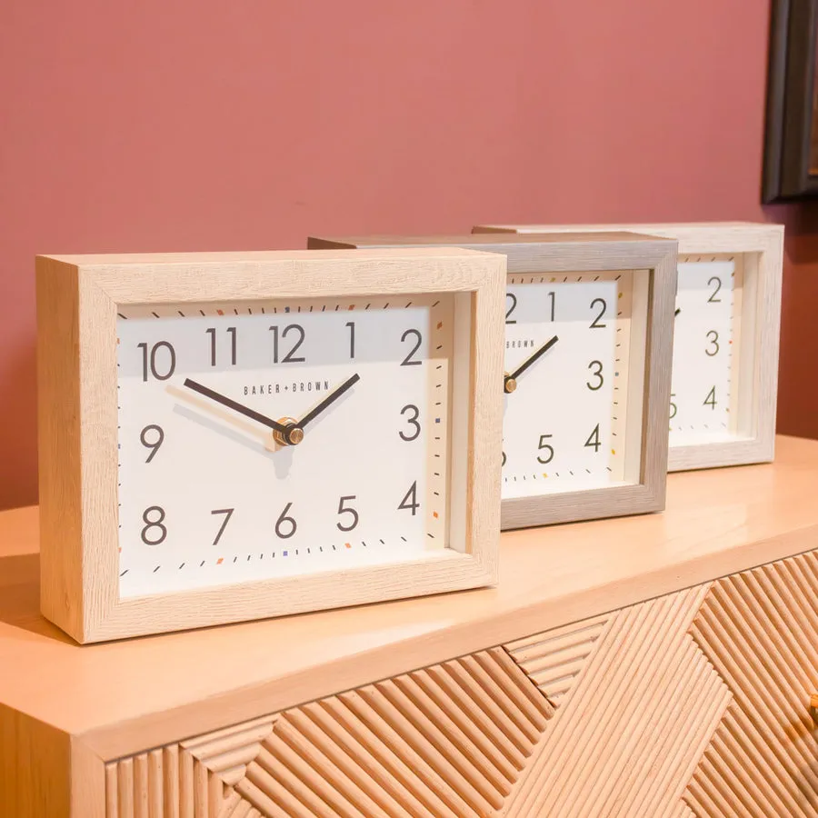 Baker And Brown Mantel Clock Birch