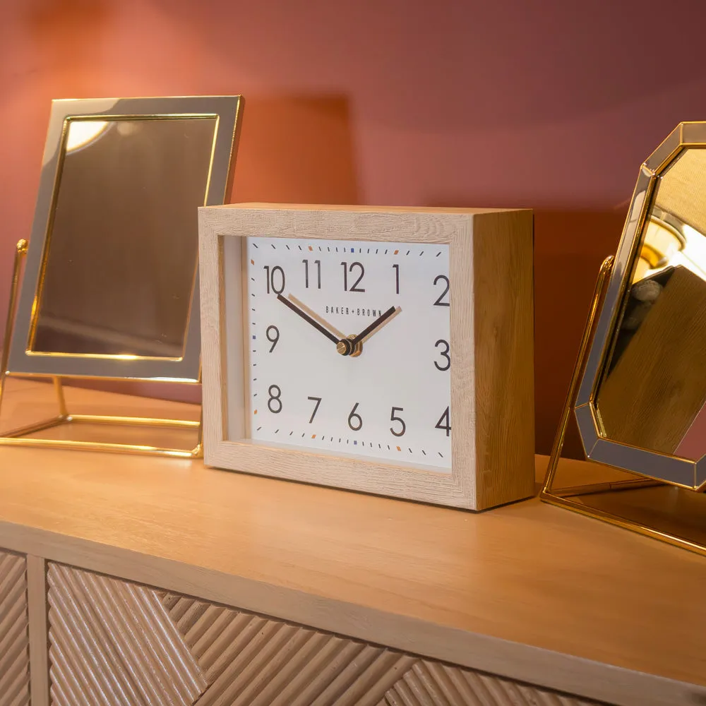 Baker And Brown Mantel Clock Oak