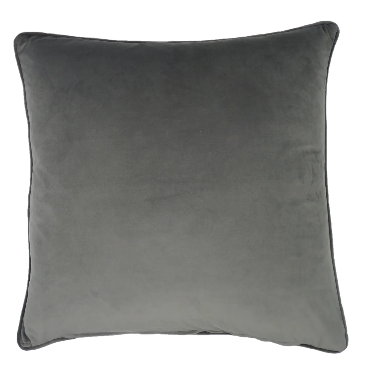 Barbados Grey Dusk Tropical Velvet Cushion (60cm x 60cm)