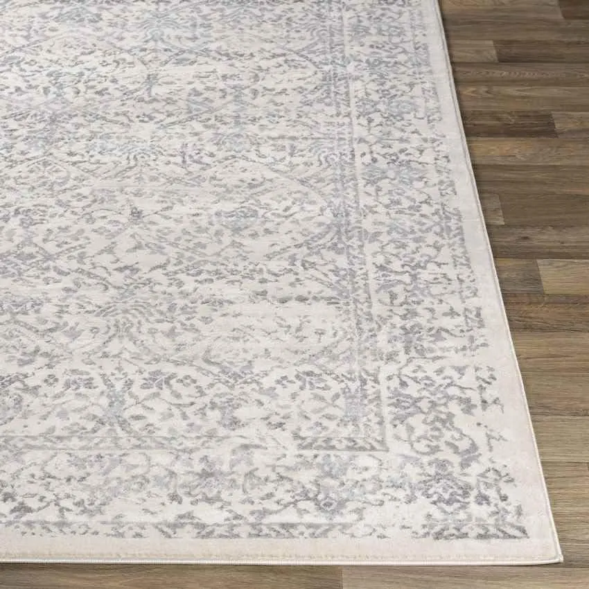 Beauvais 12x15 Traditional Gray Area Rug Carpet for Living Room Bedroom or Kitchen (11'10" x 15')