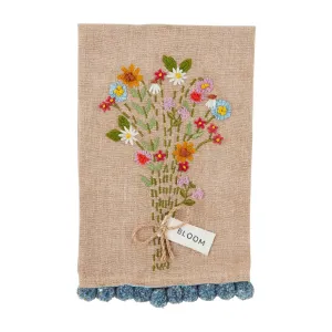 Bloom Embroidered Floral Towel