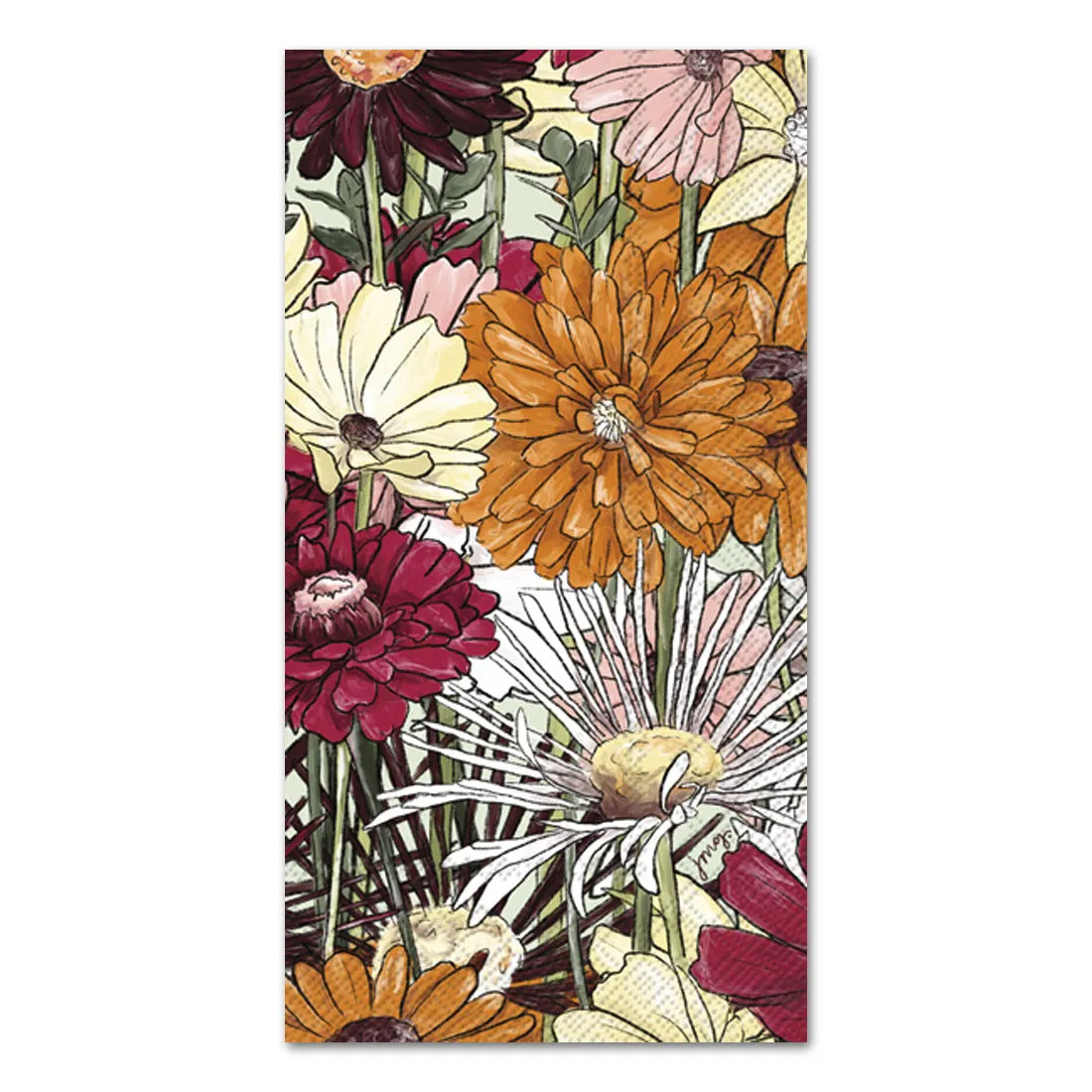 Blooming Garden Paper Guest Towels - Buffet Napkins