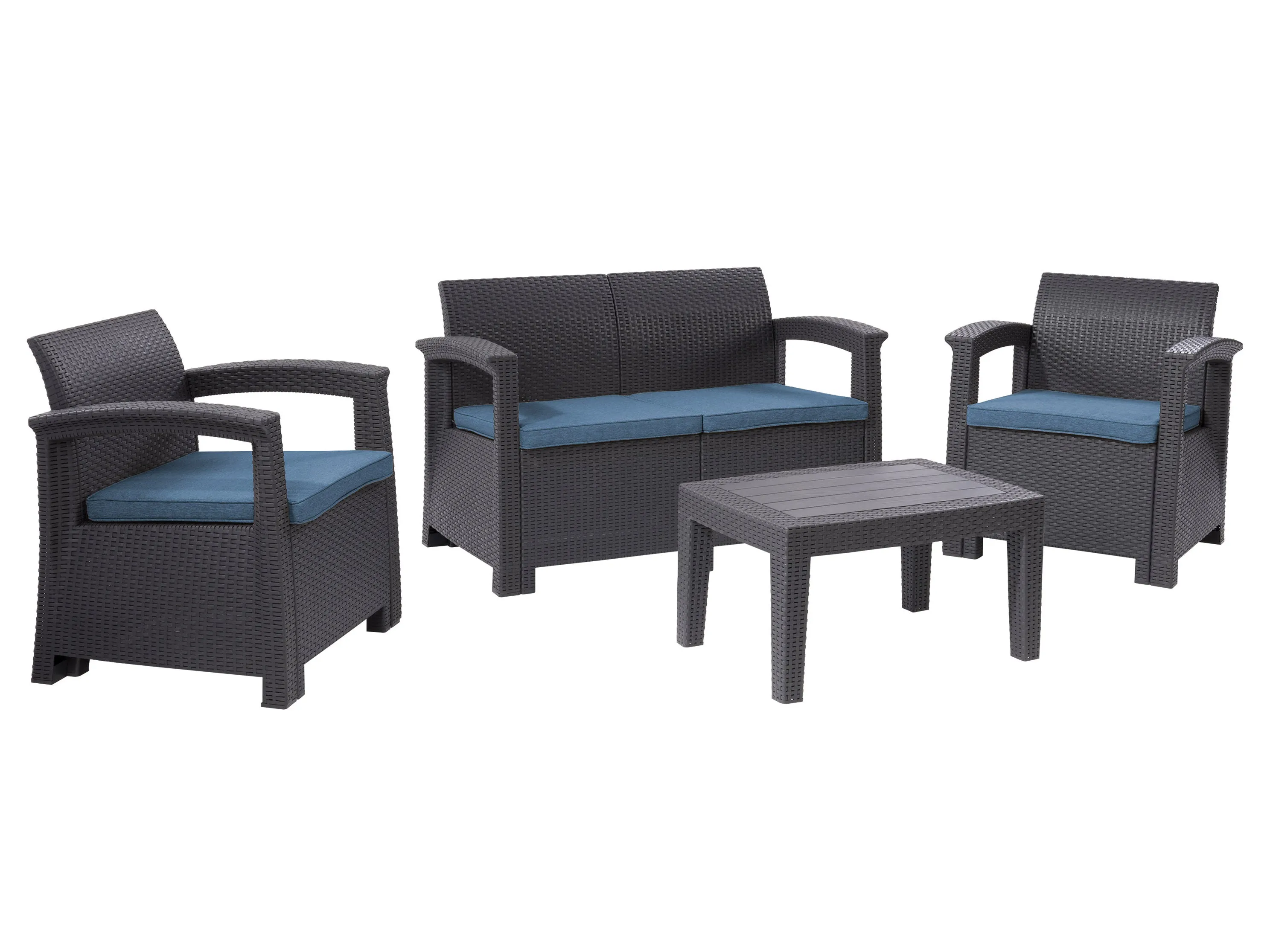 Blue 4pc Patio Conversation Set