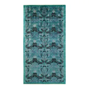 Blue Transitional Wool Rug - 6'2" x 11'8"