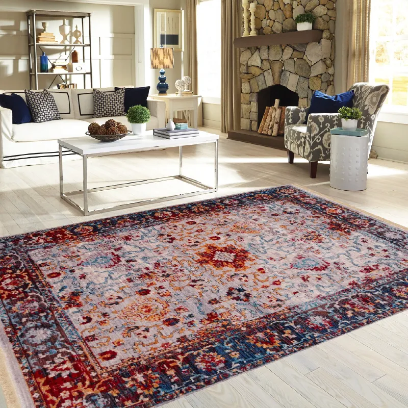 Boho Abstract Floral Rug - Kansas