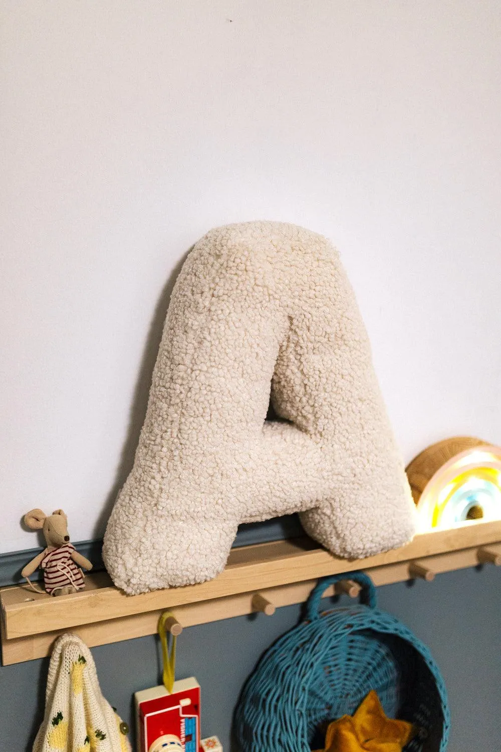 Boucle Letter Cushion C | Teddy Letter Cushion