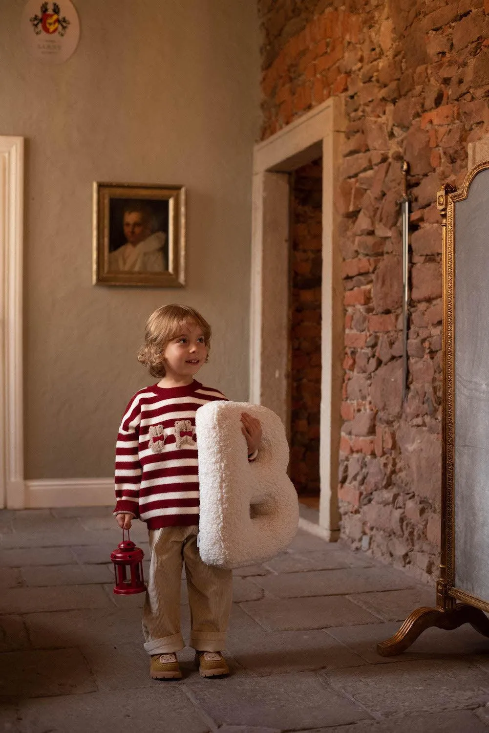 Boucle Letter Cushion C | Teddy Letter Cushion