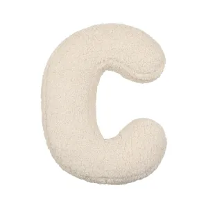 Boucle Letter Cushion C | Teddy Letter Cushion