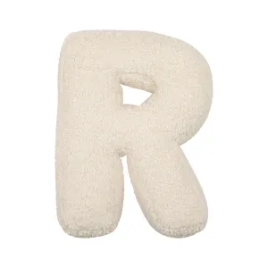 Boucle Letter Cushion R | Teddy Letter Cushion