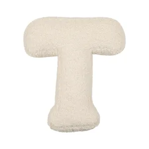 Boucle Letter Cushion T | Teddy Letter Cushion