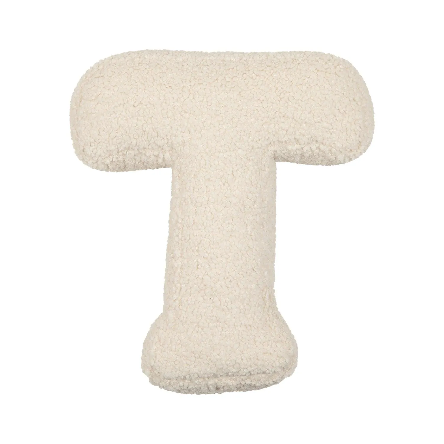 Boucle Letter Cushion T | Teddy Letter Cushion