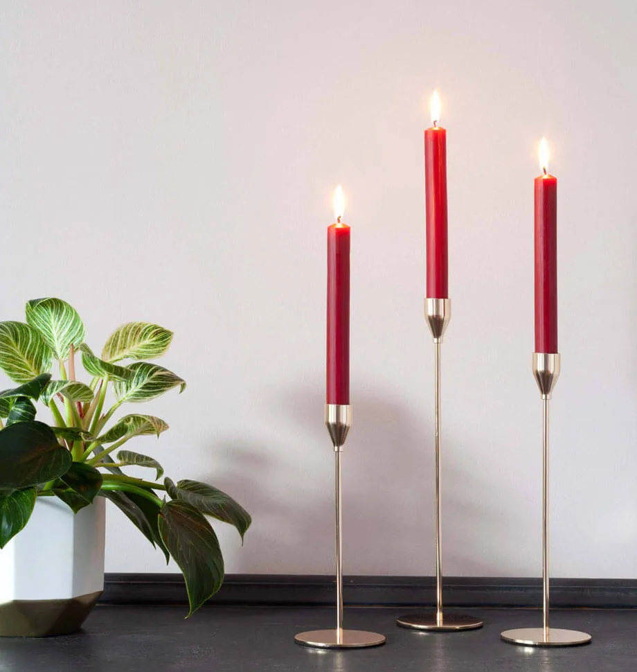 Burgundy 10 inch Dinner Candles x 6