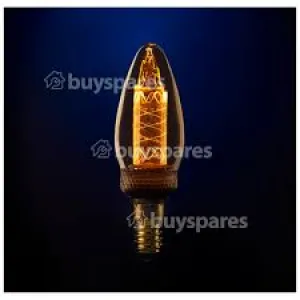 Candle Lamp Gold effect SES/E14 LED Twist Etched Candle Vintage Lamp Candlelight