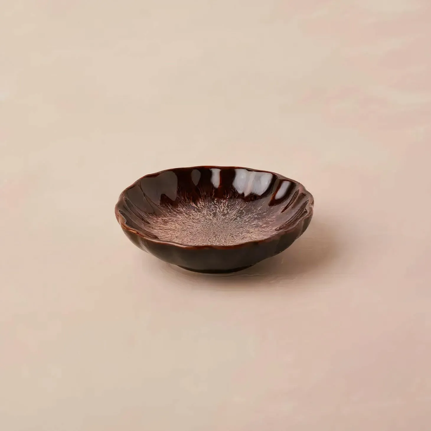 Ceramic Trinket Dish in Brinjal