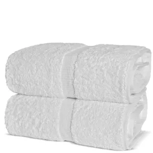 Chakir Turkish Linens, 100% Cotton Premium Quality Turkish Bath Sheets (35''x70'' Large Bath Sheet Towels - White)