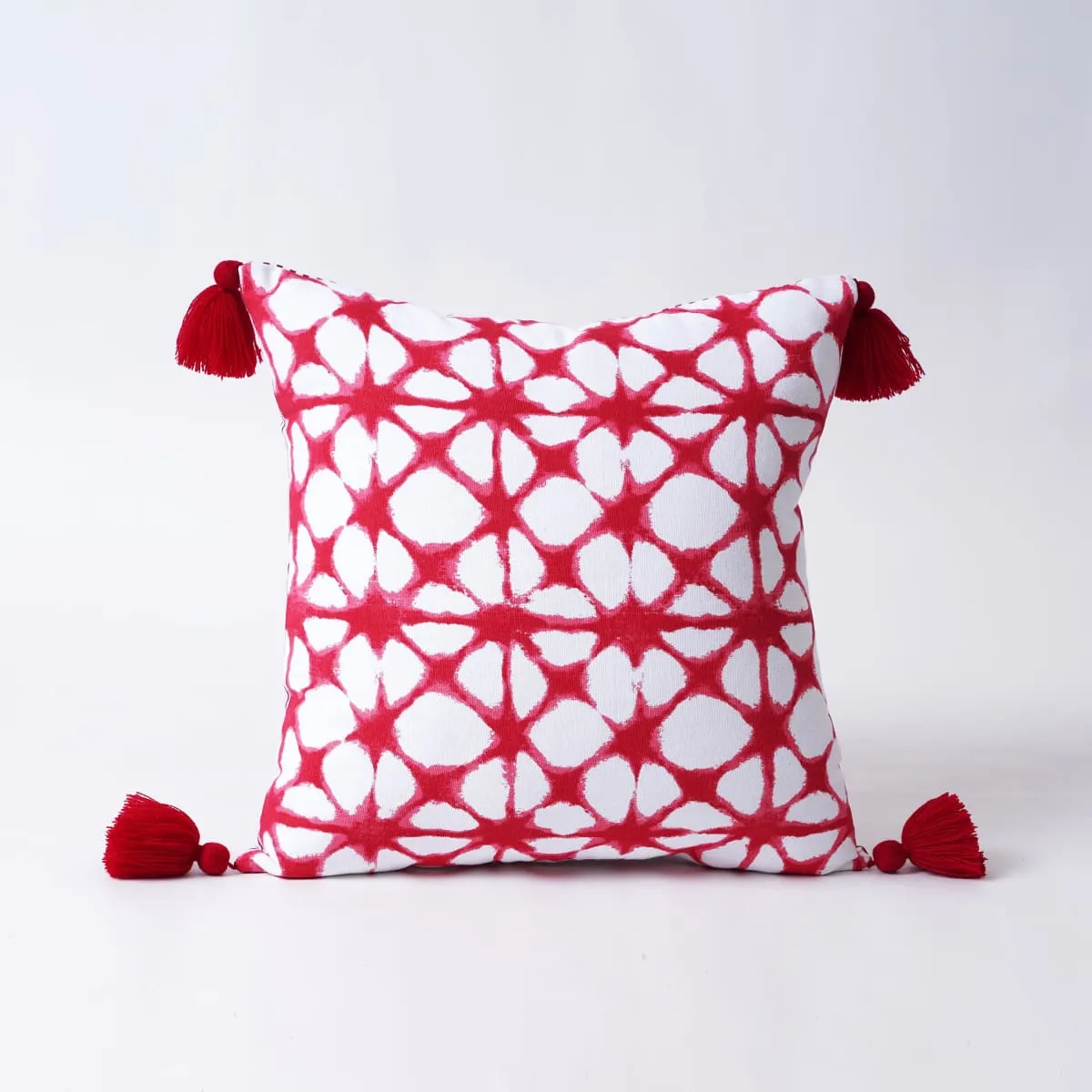 Christmas pillow cover, Tie dye pattern, Red and white