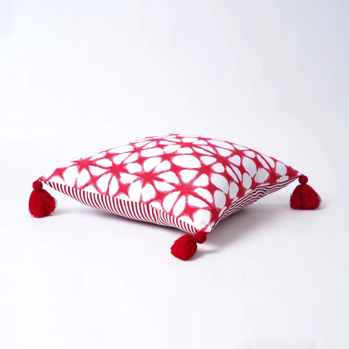 Christmas pillow cover, Tie dye pattern, Red and white