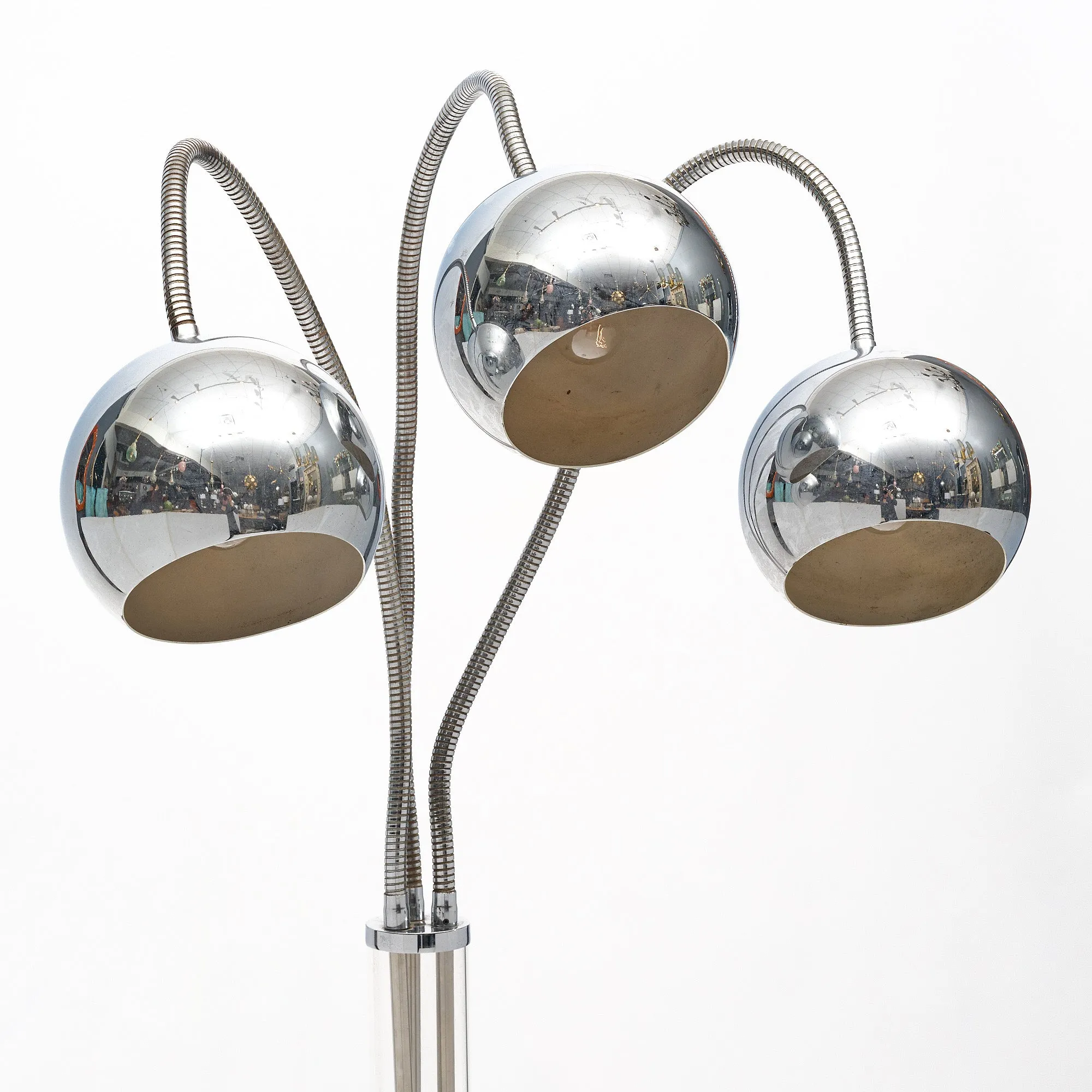 Chromed Vintage Italian Floor Lamp