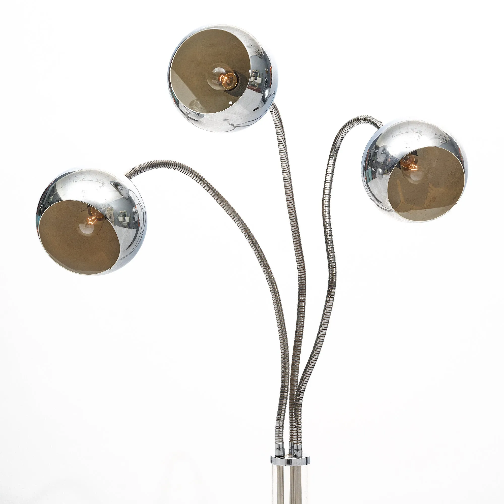 Chromed Vintage Italian Floor Lamp