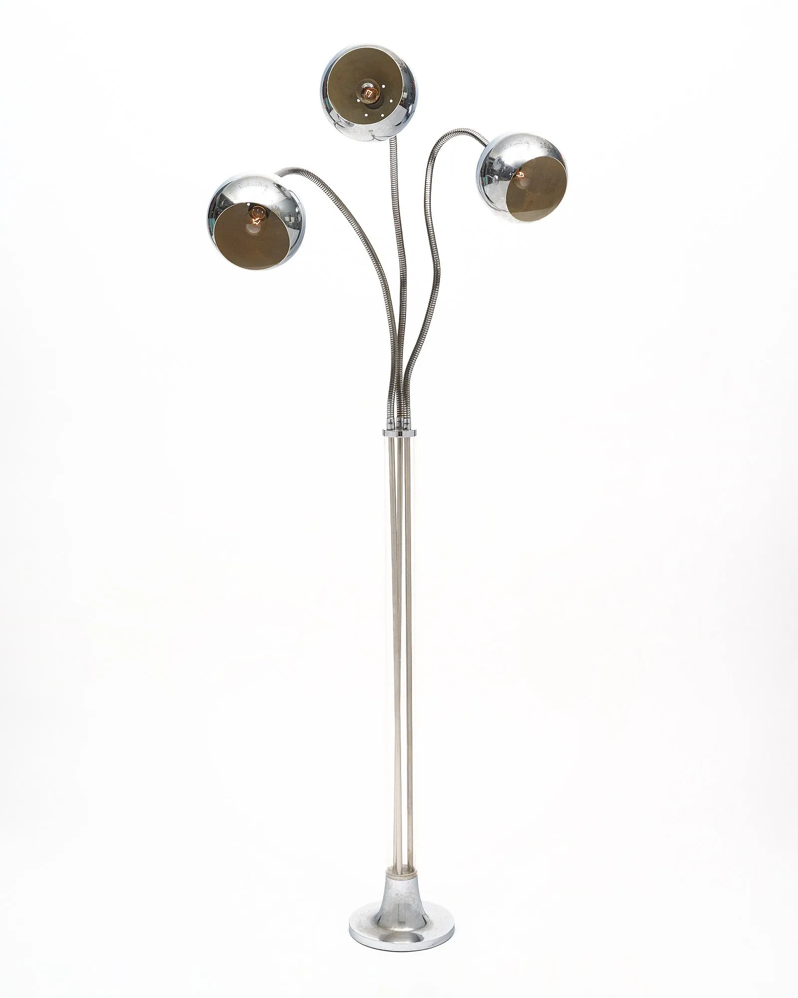 Chromed Vintage Italian Floor Lamp