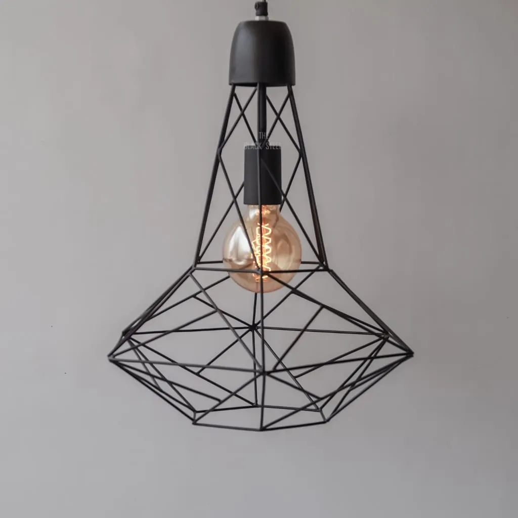 Clh121 Retro Black Industrial Geometric Pendant Light