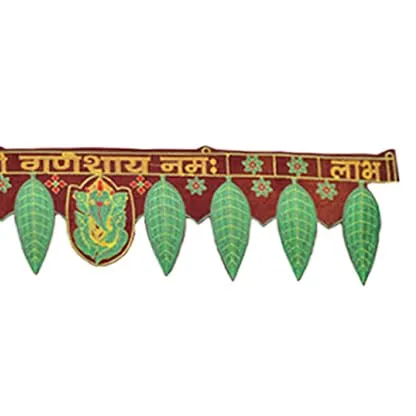 Collectible India Bandarwal Toran for Door Diwali Pooja Mandir Decoration Items- Diwali Toran -Diwali Decoration Items- Ganesha Shubh Labh