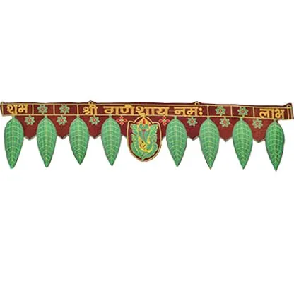 Collectible India Bandarwal Toran for Door Diwali Pooja Mandir Decoration Items- Diwali Toran -Diwali Decoration Items- Ganesha Shubh Labh