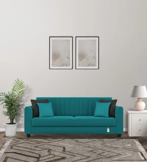 Cosmic Fabric 3 Seater Sofa in Sea Green Colour