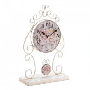 Country Rose Tabletop Clock (pack of 1 EA)