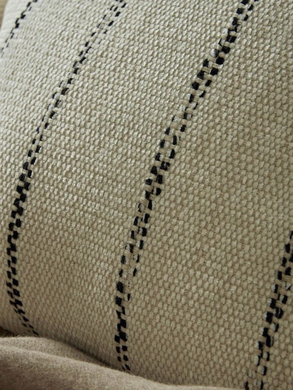 Cream & Black Stripe Cushion Cover