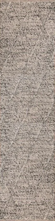 Dianna 320 x 80 cm Wool Hallway Rug - Grey