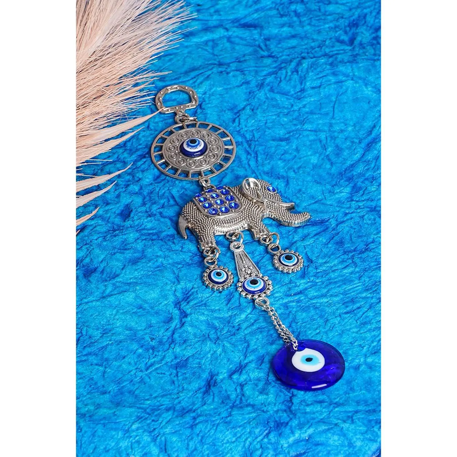 Evil Eye Wall Hanging Nazar Battu Showpiece for Home, Office, Car, House Protection and Prosperity