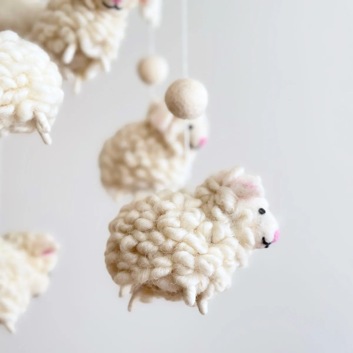 Felt Baby Mobile - Fluffy Sheep